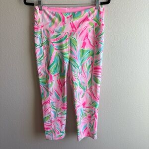 Lilly Pulitzer Luxletic Weekender high-rise crop leggings "Croc My World"